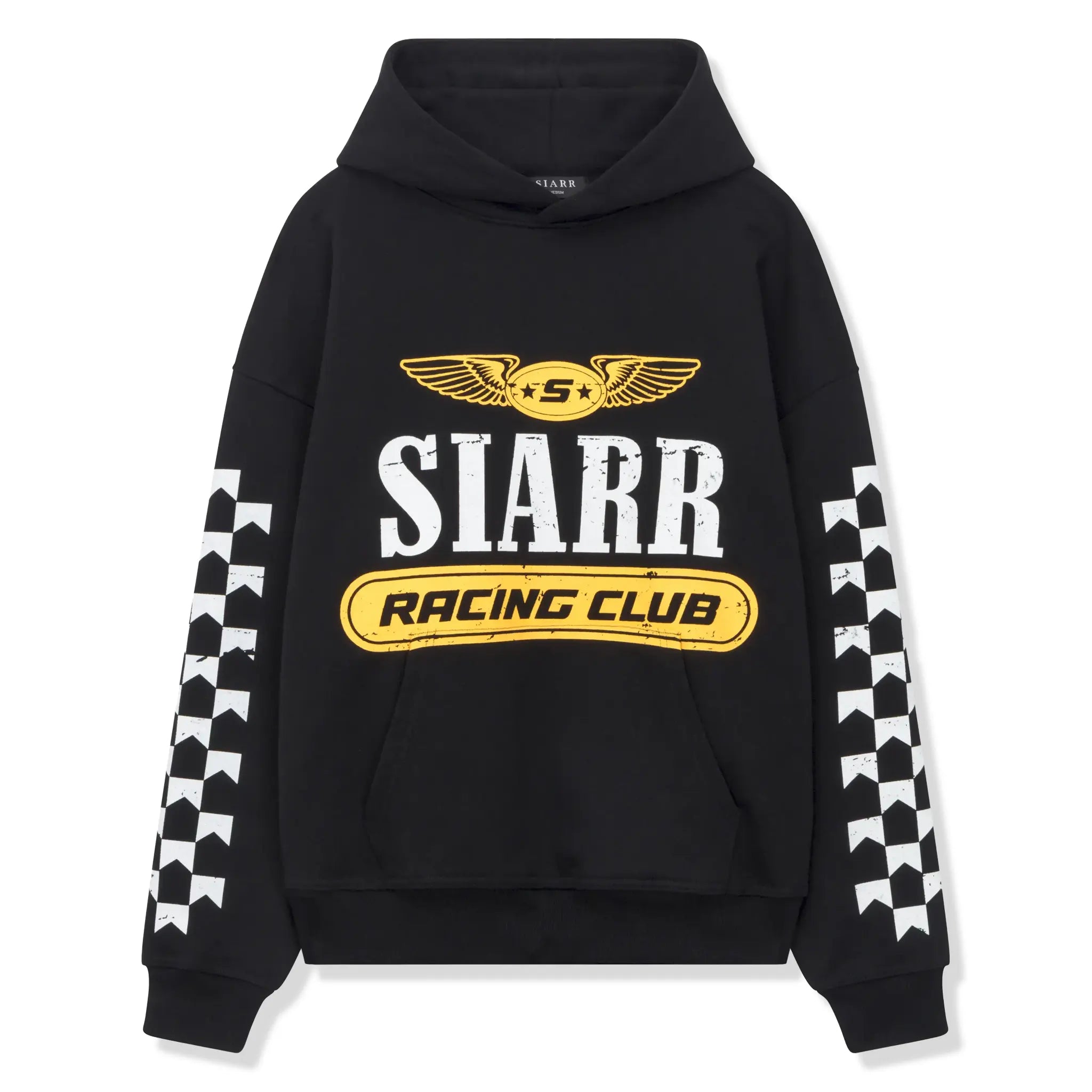 Front View of SIARR Racing Club Black Hoodie